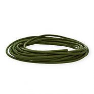 Cord&oacute;n cuero DQ redondo 3mm Verde