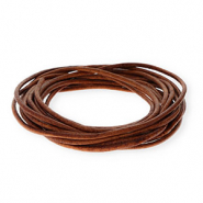 Cord&oacute;n cuero DQ redondo 3mm Marr&oacute;n