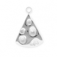 Colgantes Acero Inox punta de pizza Plateado