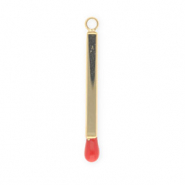Colgantes Acero Inox lucifer Dorado-rojo