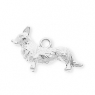 Colgantes Acero Inox perro Plateado