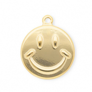 Colgantes Acero Inox smiley Dorado