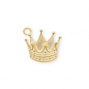 Colgantes Acero Inox corona Dorado