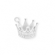 Colgantes Acero Inox corona Plateado