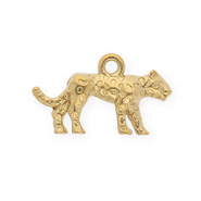 Colgantes Acero Inox leopardo Dorado