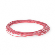 Cord&oacute;n cuero DQ redondo 1mm_x000D_ Rosa