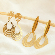 Set de inspiraciones Crea pendientes bohemios con colgantes y entrepiezas de acero inox