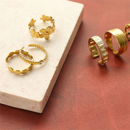 Set de inspiraciones Ideas para presentar los anillos de acero inoxidable