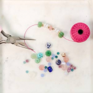 Nuevo  ¡Nuevo! Abalorios en piedra natural flor