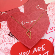 Set de inspiraciones Ideas para San Valentín con tarjetas de joyería y colgantes DQ de corazón