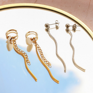 Nuevo  ¡Nuevo! Fornituras para pendientes en acero inox