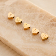 Set de inspiraciones Ponte creativa con abalorios letras en acero inoxidable de corazón