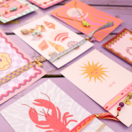 Set de inspiraciones Trucos con cinta con texto y tarjetas de joyería únicas