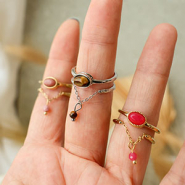 Set de inspiraciones Completa tu colección con anillos de acero inoxidable con piedra natural