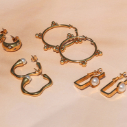 Set de inspiraciones Tiempo de inspiración con pendientes de acero inoxidable de moda