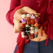 Set de inspiraciones Mix & match: abalorios de vidrio y cerámica funky