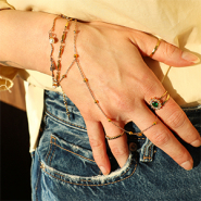 Nuevo Pulseras anillo de acero inoxidable