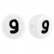 Abalorios acrílico número 9 blanco