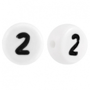 Abalorios acrílico número 2 blanco