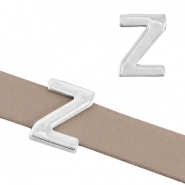 Corredera met&aacute;lica DQ letra "Z" &Oslash;10.3x2.3mm plata vieja (sin n&iacute;quel)