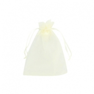 Bolso de organza 7x9cm amarillo claro