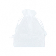Bolso de organza 9x12cm blanco