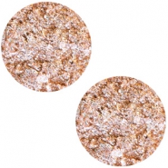 Cabuchón plano Polaris Elements 12 mm Goldstein rosa durazno