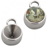 Abalorios metálicos DQ plata vieja Engastes metálicos DQ plata vieja