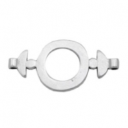 Colgantes/entrepiezas met&aacute;licas TQ anillo 30mm plata vieja (sin n&iacute;quel)