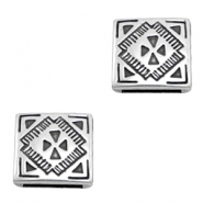 Fornituras met&aacute;licas TQ corredera cuadrada &Oslash;13.8x2.4mm plata vieja (sin n&iacute;quel)