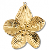 Colgantes Acero Inox flor 