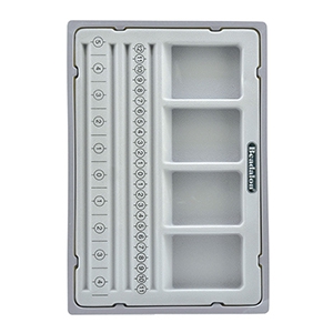 Beadalon Tablero para pulseras/cuentas con tapa Gris