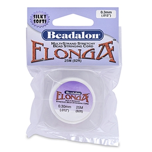 Hilo para enfilar 0.3mm Beadalon Elonga Blanco