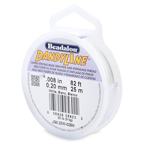 Hilo para enfilar Beadalon Dandyline 0.20mm Blanco