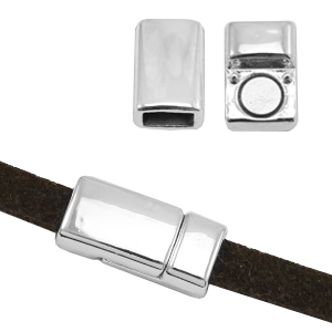 Cierre magn&eacute;tico metal Basic Quality &Oslash;5.8x2.9mm plata vieja (sin n&iacute;quel)