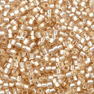 Abalorios Miyuki Delica's 11/0 Duracoat silverlined dyed mica brown DB-2155