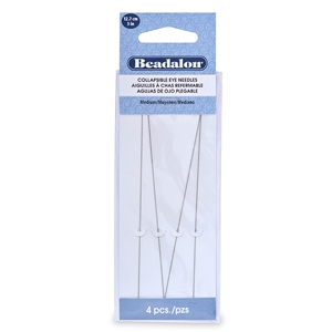 Aguja de ojo plegable Beadalon 12.7cm medio Plateado