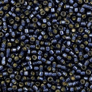 Abalorios Miyuki Delica's 11/0 Duracoat silverlined dyed montana DB-2192
