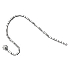 Fornituras Acero Inox pendientes de gancho Plateado vieja