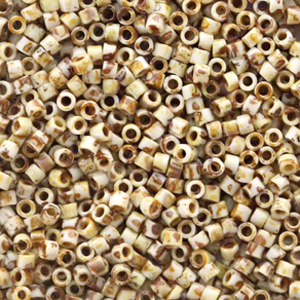 Abalorios Miyuki delica's 11/0 Opaque picasso yellow DB-2262