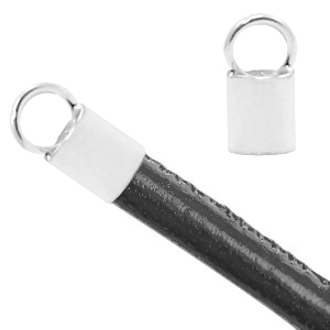 Plata 925 Fornituras terminales 3mm Plata