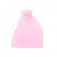 Bolso de organza 7x9cm rosa