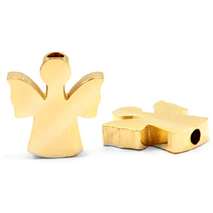 Abalorios Acero Inox &aacute;ngel Dorado