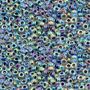 Rocallas Miyuki 11/0 Noir lined crystal ab 11-283