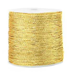 Hilo macram&eacute; met&aacute;lico 0.5mm Seda de ma&iacute;z dorado