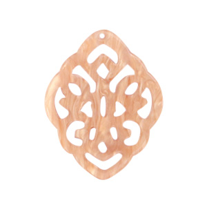 Colgantes de resina rombo barok Rosa durazno