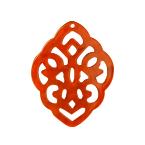 Colgantes de resina rombo barok Naranja mandarina tango