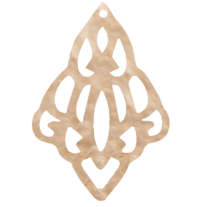 Colgantes de resina diamante barroco Beige claro s&eacute;mola