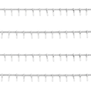 Fornituras Acero Inox cadena jasseron clavo Plateado-blanco