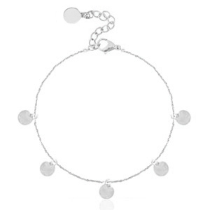 Pulseras acero inox monedas Plateado